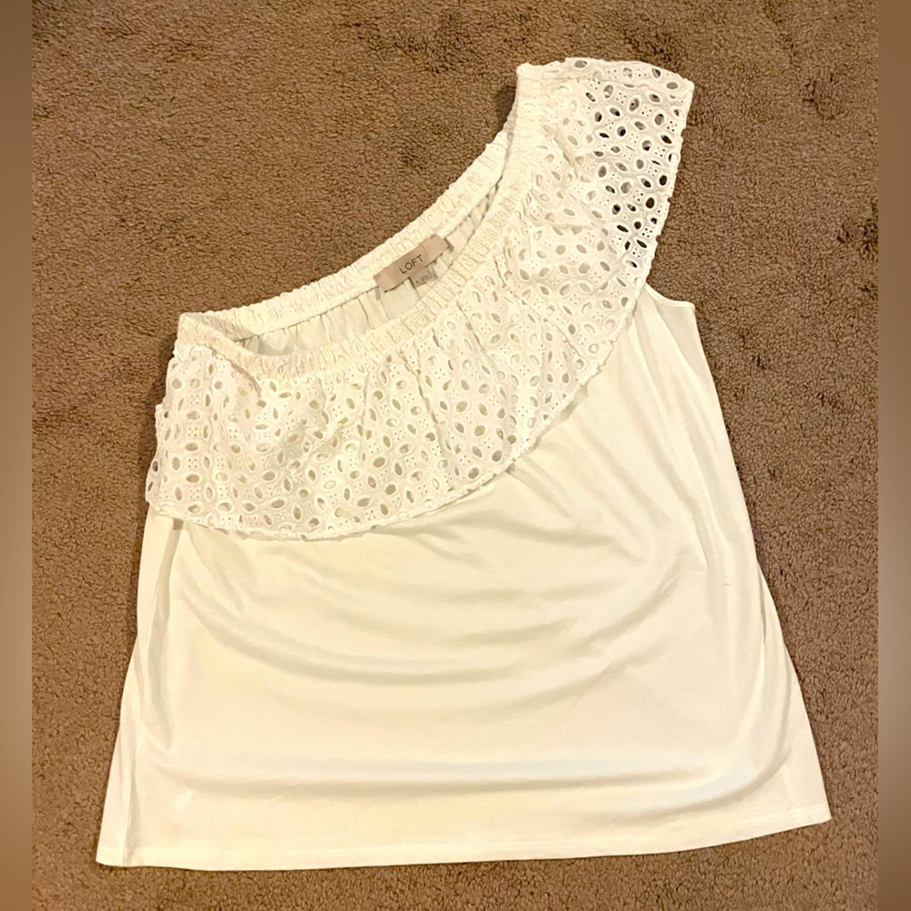 NWT White one shoulder tank